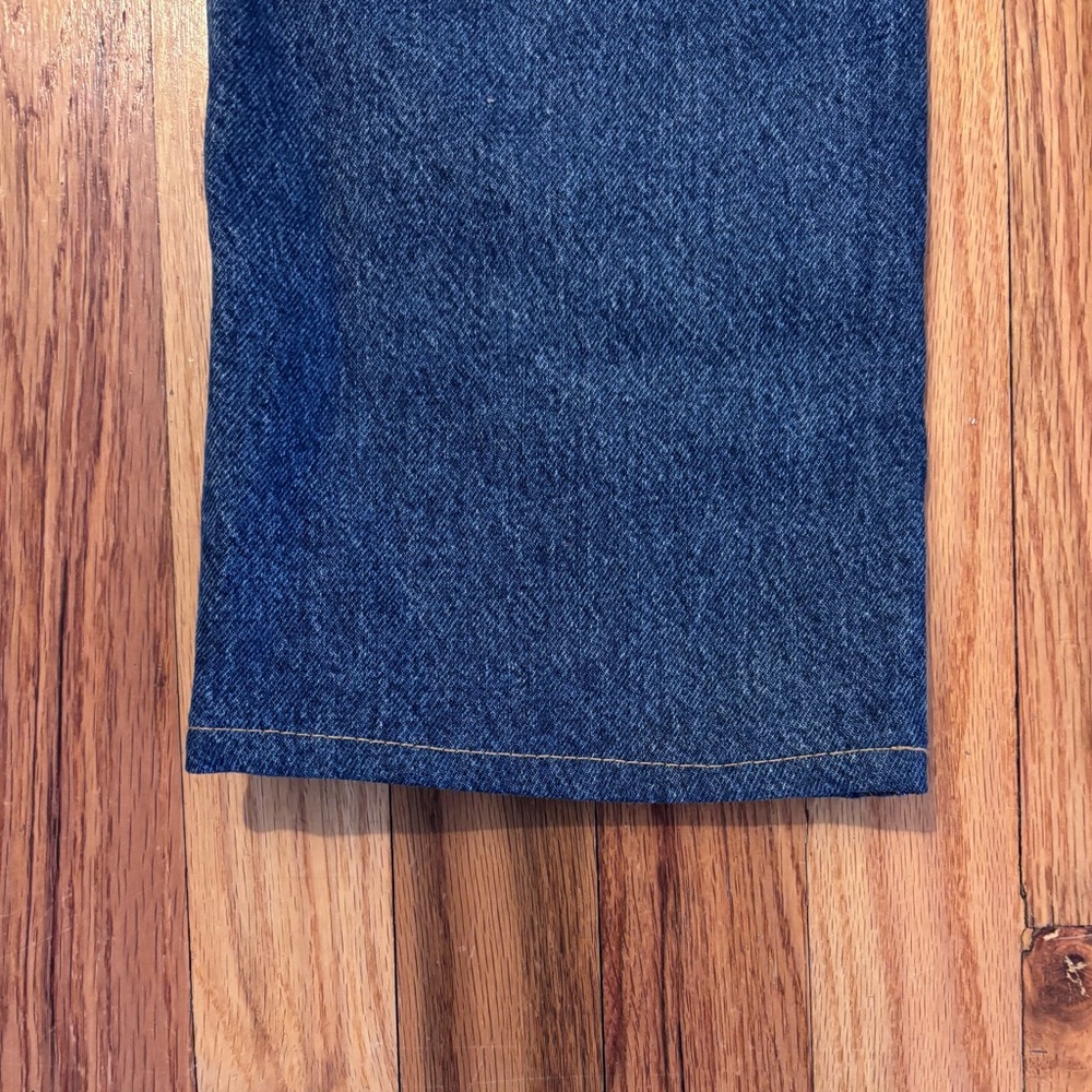 Agolde Dark Blue Straight Jeans - Picture 4 of 5